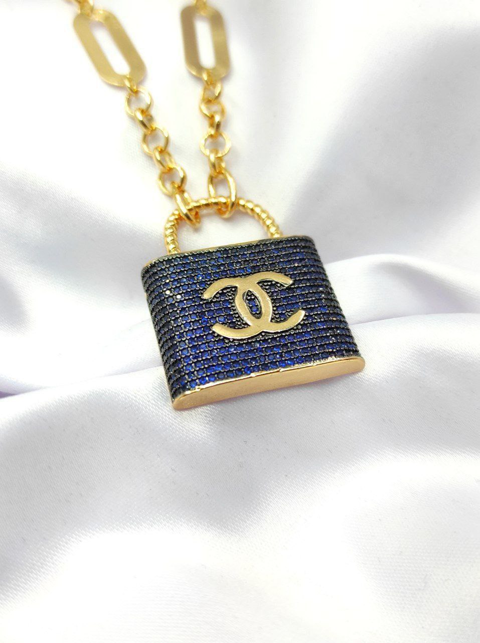 Blue Lock Chain Necklace NCK-017