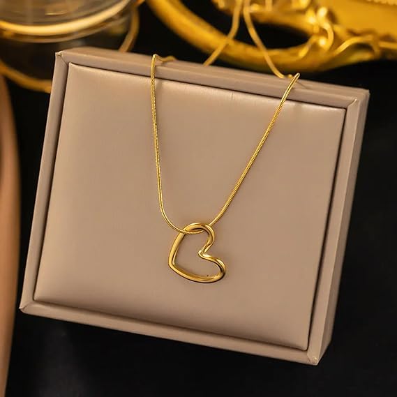Dainty Heart Snake Chain Necklace NCK-009