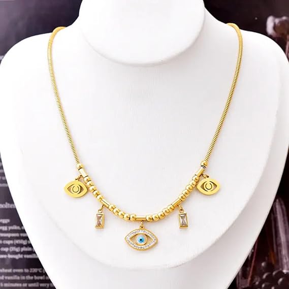 Crystal Evil Eye Charm Bracelet NCK-002