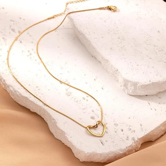 Dainty Heart Snake Chain Necklace NCK-009