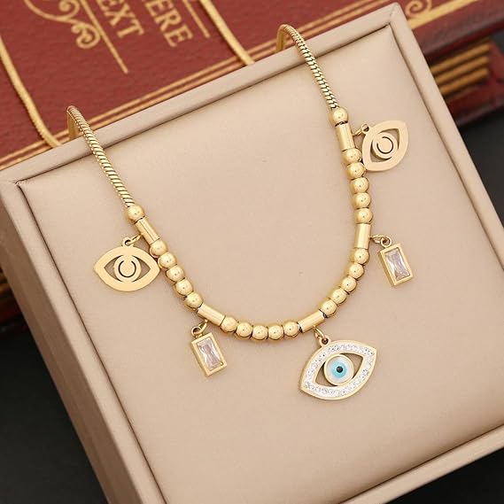 Crystal Evil Eye Charm Bracelet NCK-002