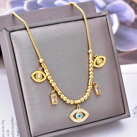 Crystal Evil Eye Charm Bracelet NCK-002