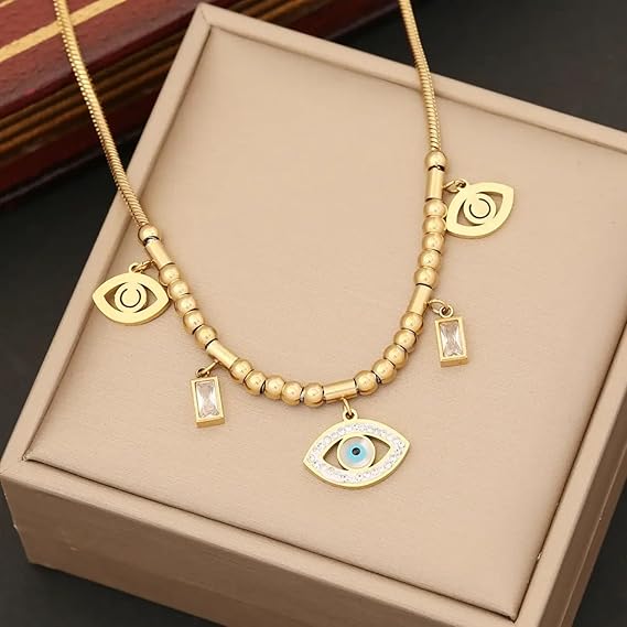 Crystal Evil Eye Charm Bracelet NCK-002