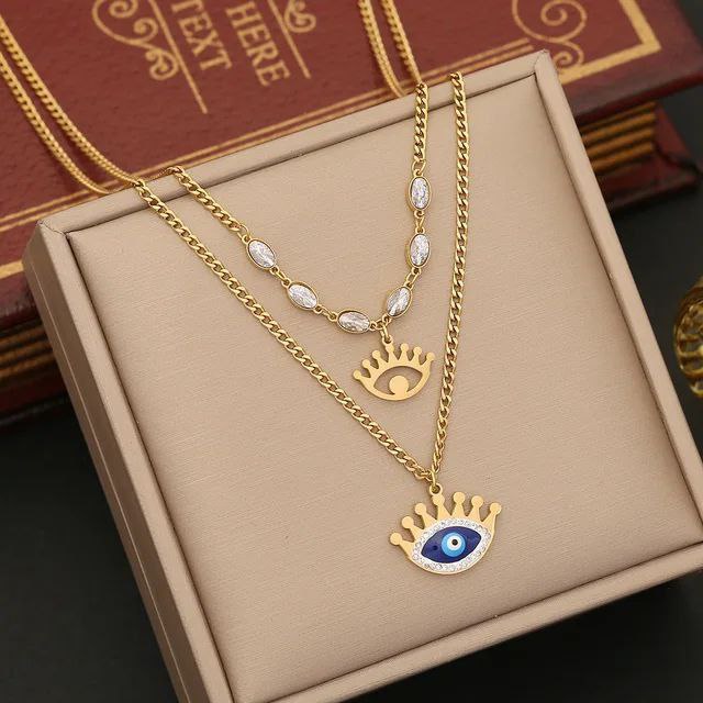 Boho Evil Eye Charm Necklace NCK-005