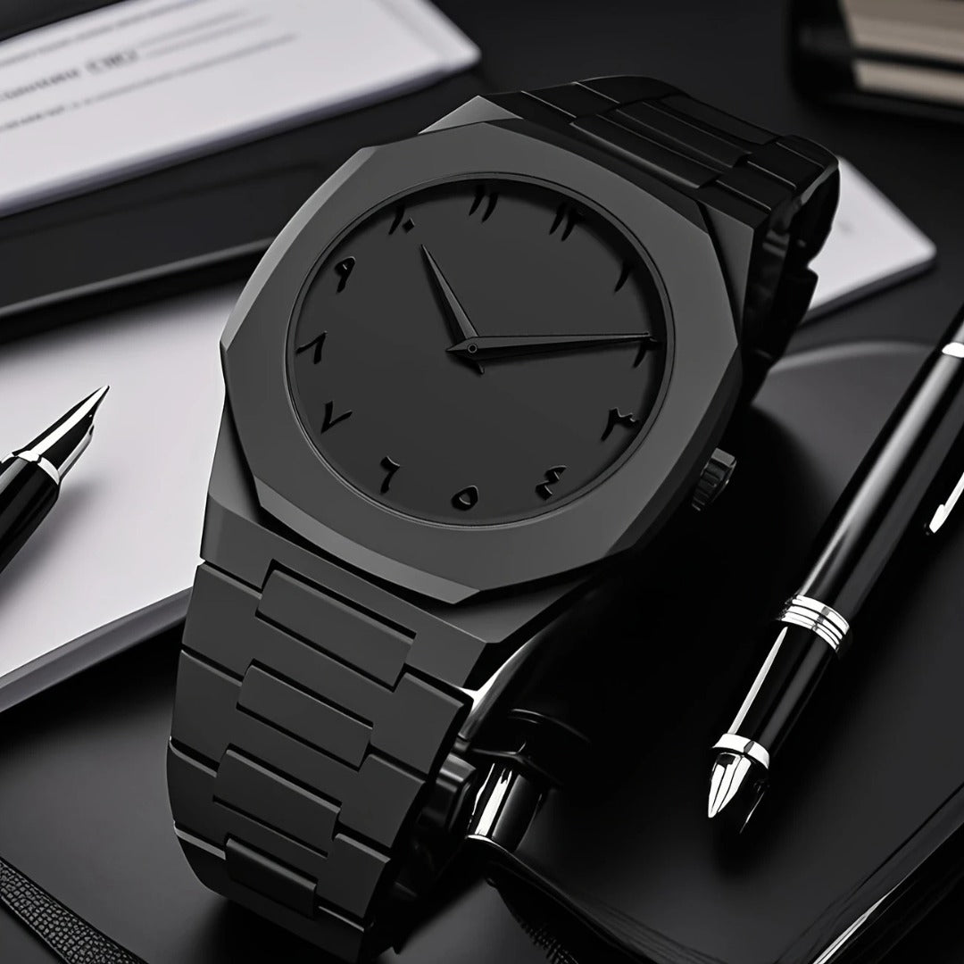 Noir Prestige – Arabic Heritage Luxury Watch High Quality