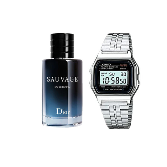 Sauvage Perfume+Casio Watch