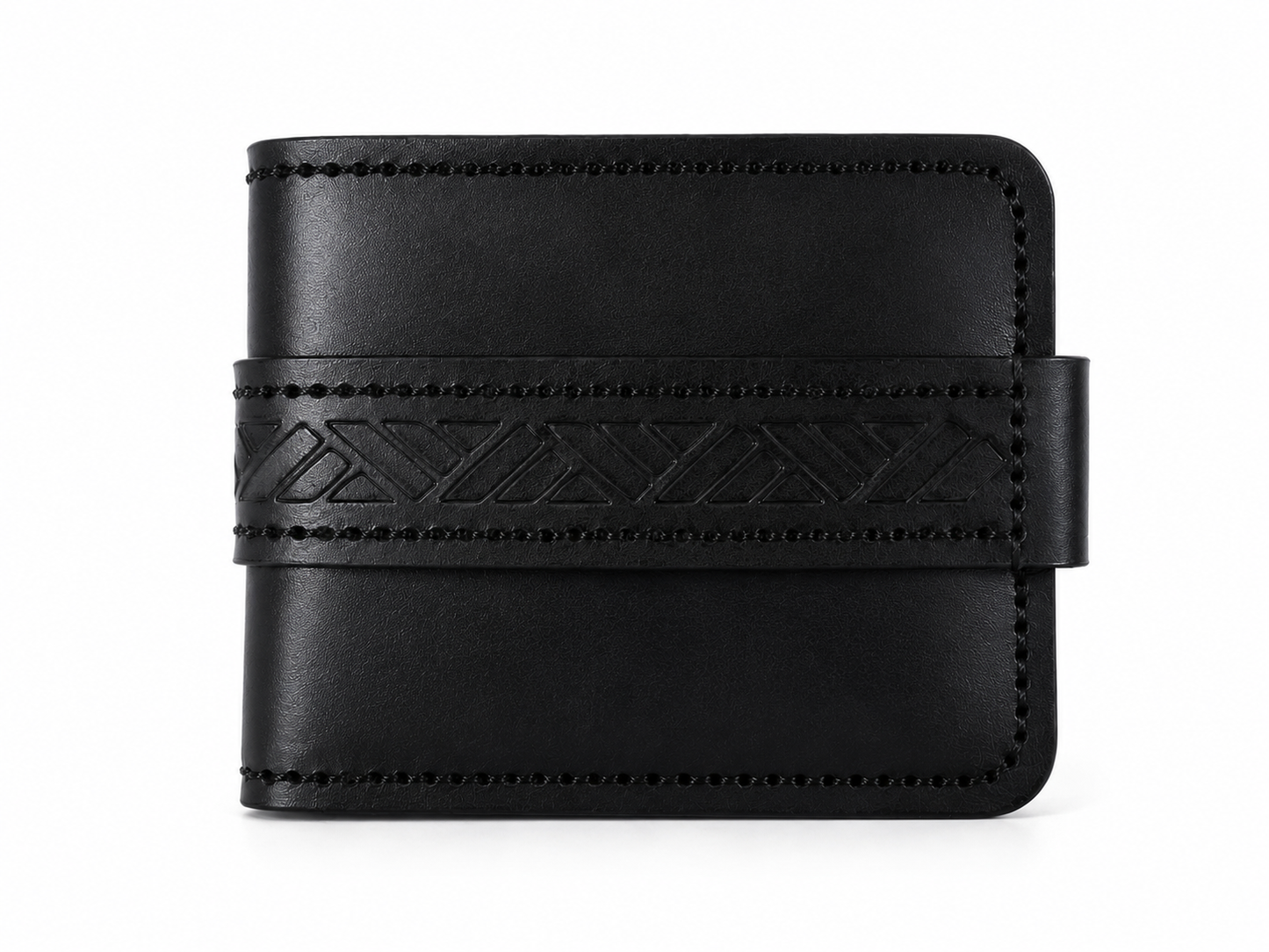 Geometric Strap Bifold Wallet