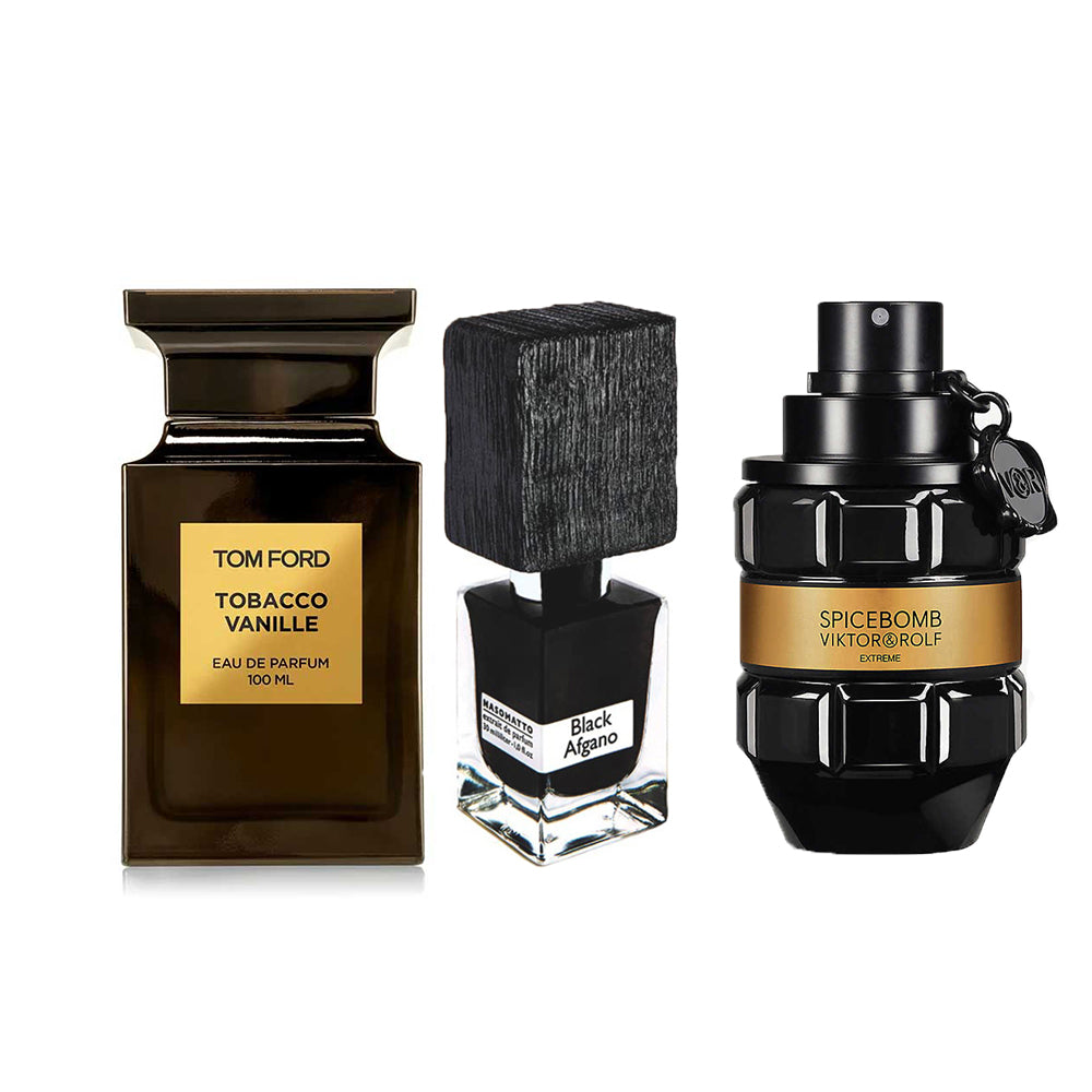 Tom Ford Tobbaco vanillia+Black Afghano+Spice Bomb Extreme