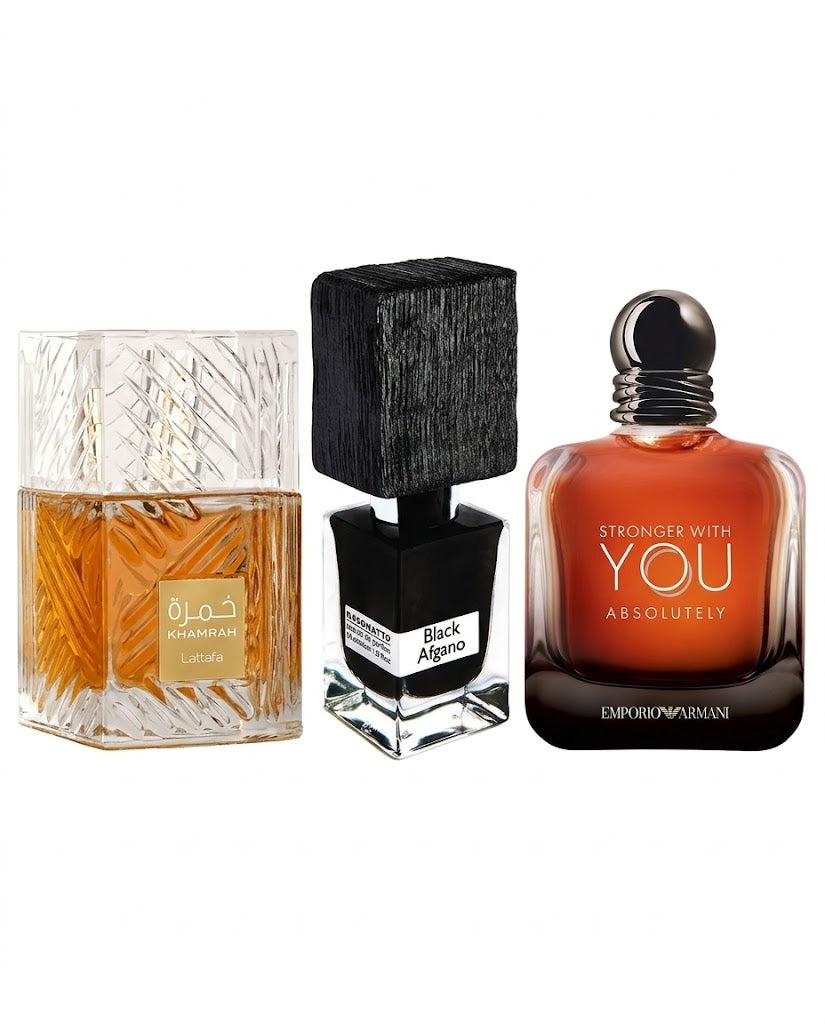 Black Afghano+Khamrah+Stronger With You Absolutly
