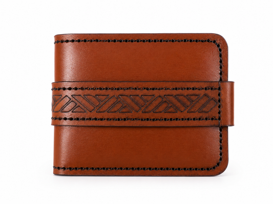 Geometric Strap Bifold Wallet