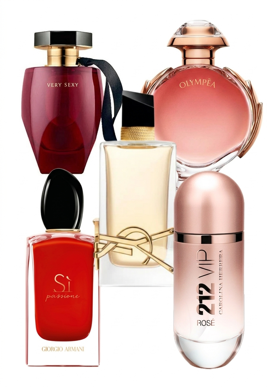 Very Sexy+Olympia+Si Passion red+Libre edp+212 Rose
