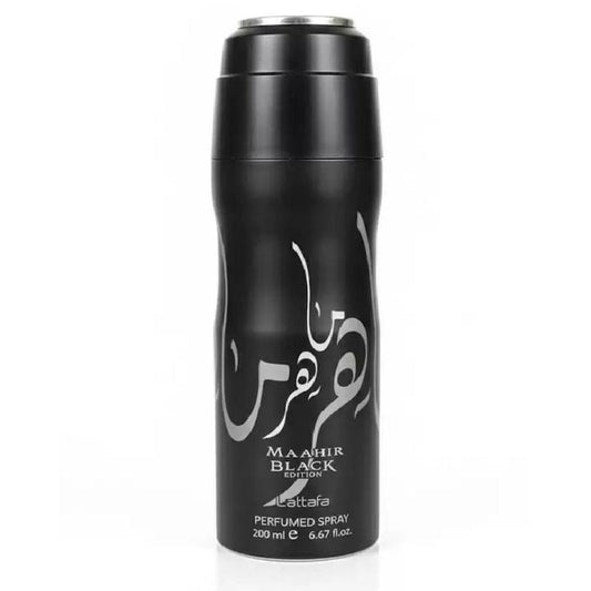 Maher Black Edition Body Spray original 200 ml - ماهر بلاك سبراي اوريجنال