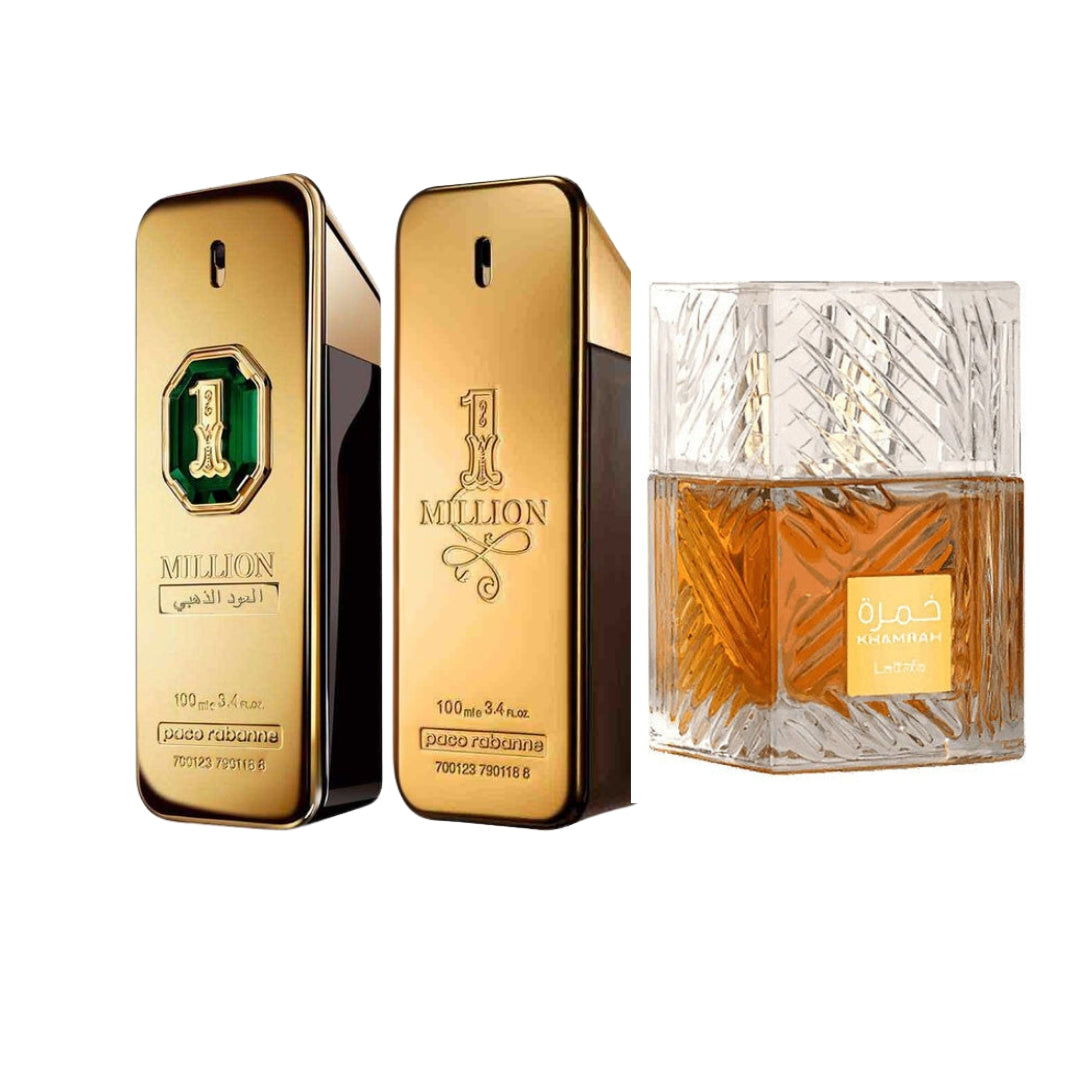 1Million ط§ظ„ط¹ظˆط¯ ط§ظ„ط°ظ‡ط¨ظٹ+million edt+Khamrah