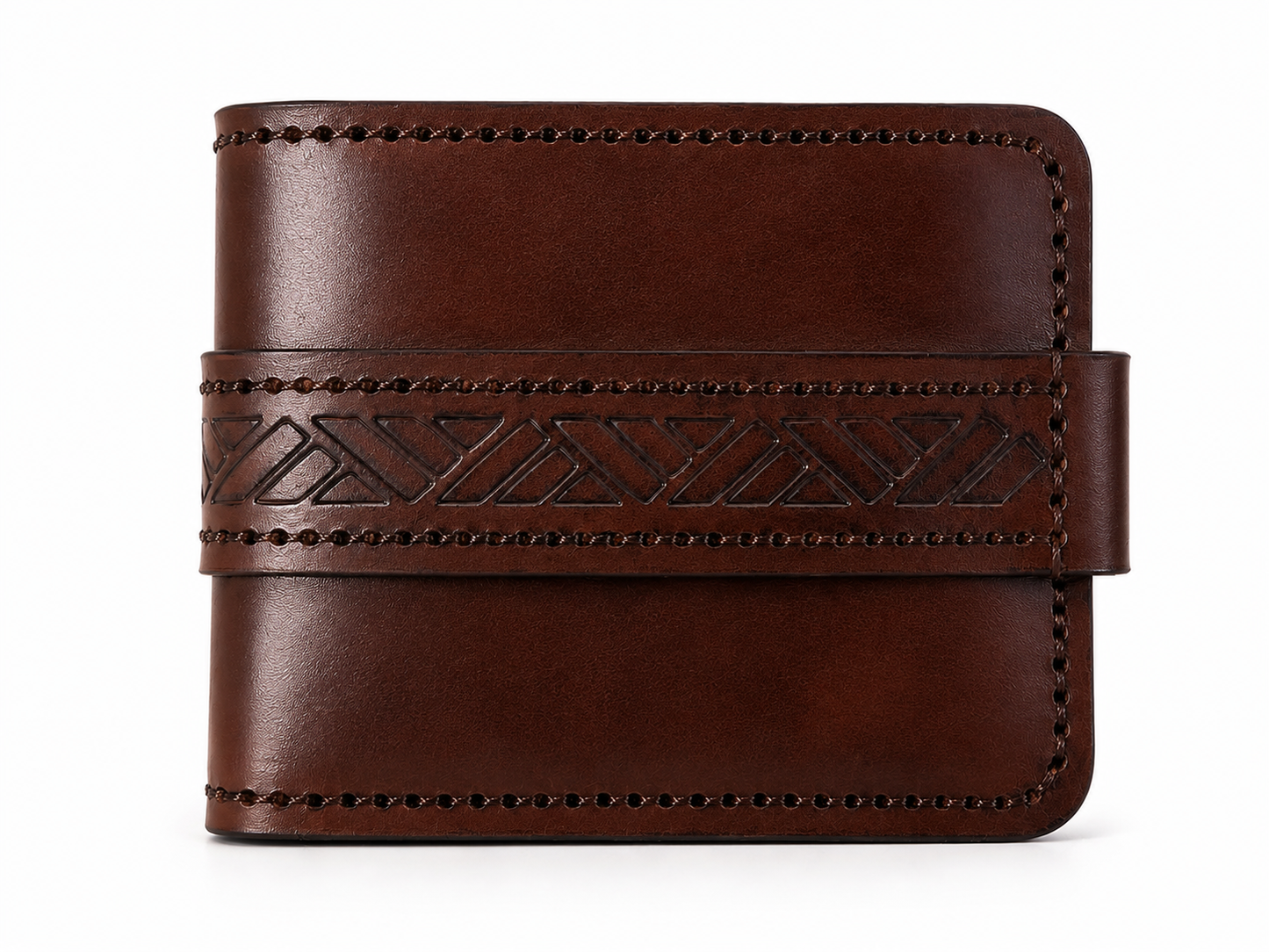 Geometric Strap Bifold Wallet