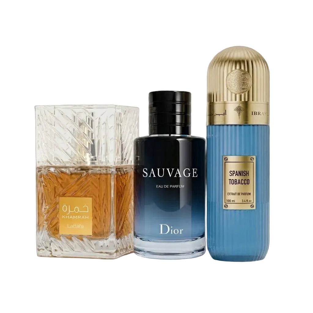 Sauvage+ Khamrah +Spanish Tobbaco Bundle