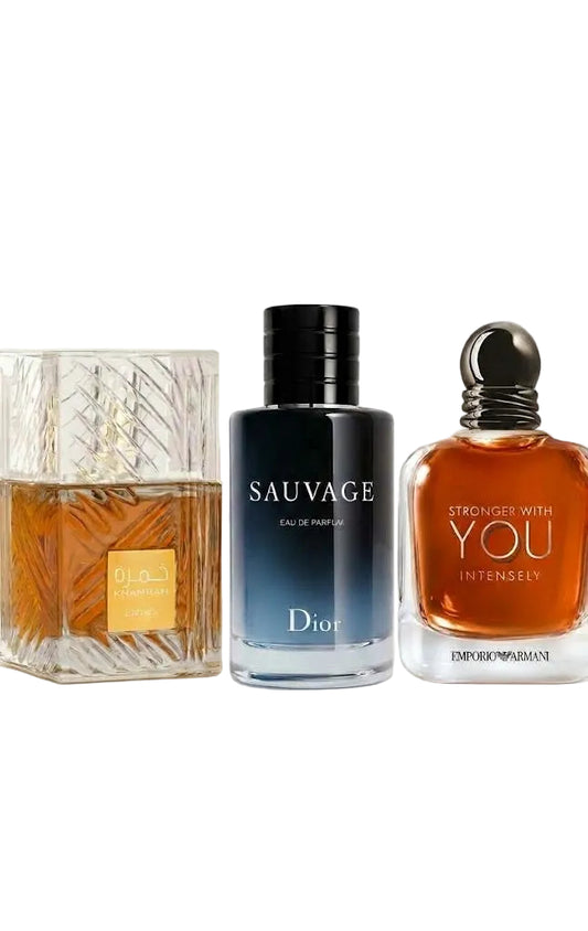 Sauvage+ Khamrah +Stronger With You Intensely