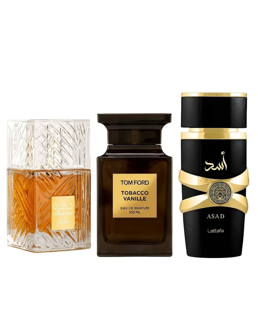 Tom Ford Tobbaco Vanille+Khamrah+Asad